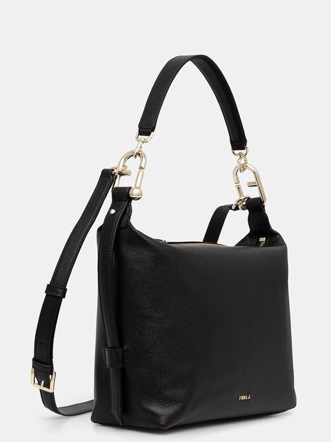 Furla torebka skórzana Tonie M Hobo kolor czarny WB01964 BX2045 O6000 - zdjęcie produktu nr 2