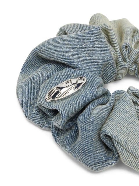 Diesel logo-plaque scrunchie - Blue - zdjęcie produktu nr 2