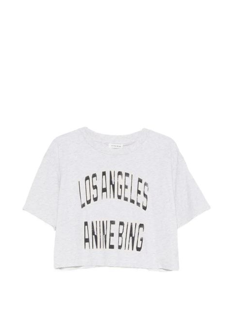ANINE BING logo-print T-shirt - Grey - zdjęcie produktu nr 1