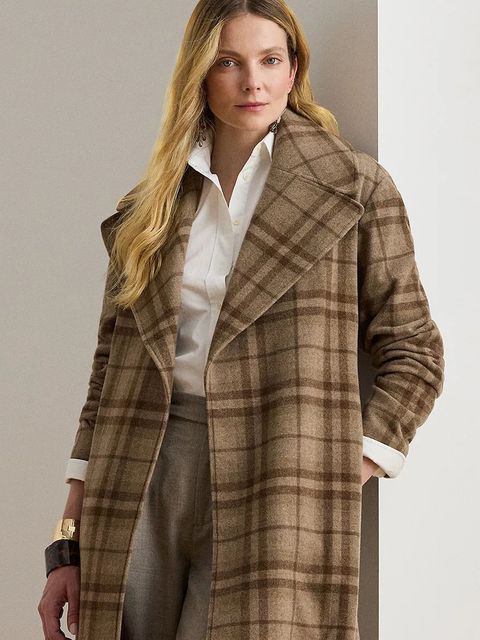 Lauren Ralph Lauren płaszcz z dodatkiem wełny