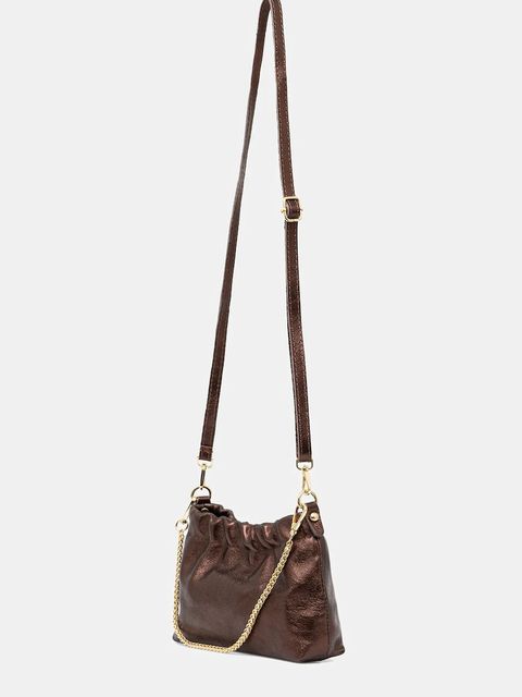 Answear.LAB torebka skórzana kolor brązowy