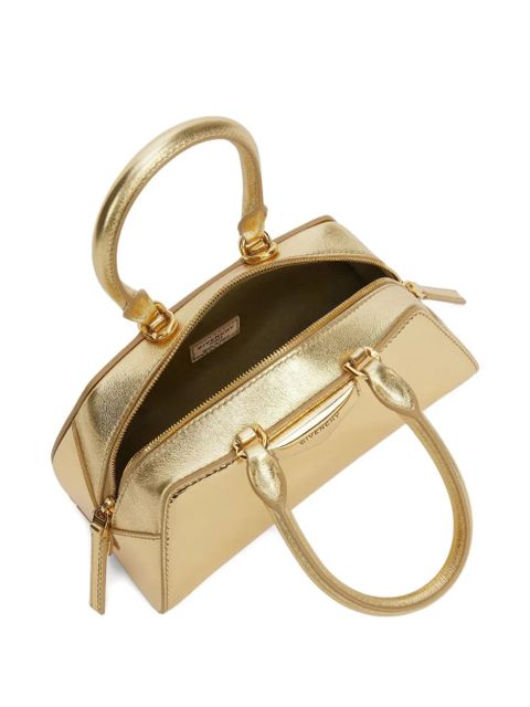 Givenchy mini Antigona East-West metallic tote bag - Gold
