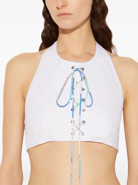 PUCCI lace-up top - White