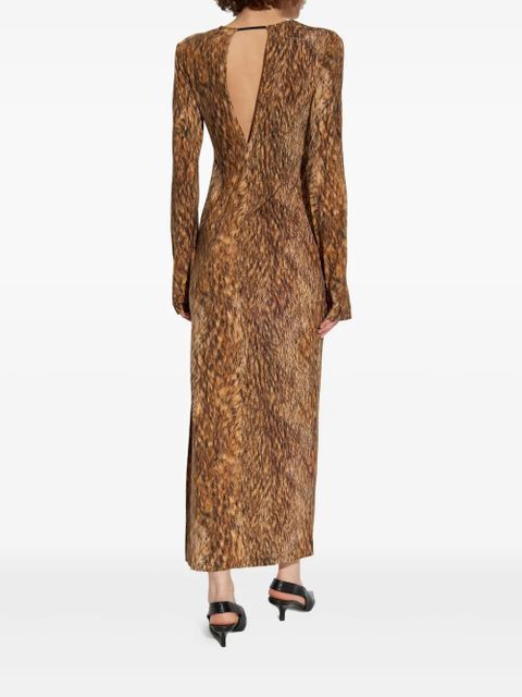 MM6 Maison Margiela long-sleeve dress - Brown