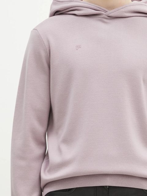 Pangaia bluza wełniana kolor fioletowy z kapturem gładka 10001273