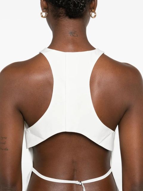 St. Agni racerback crew-neck top - White