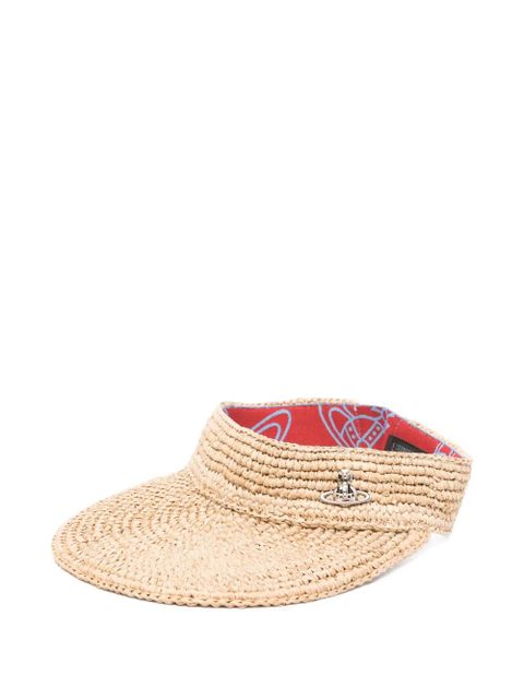 Vivienne Westwood Orb raffia visor - Neutrals - zdjęcie produktu nr 1