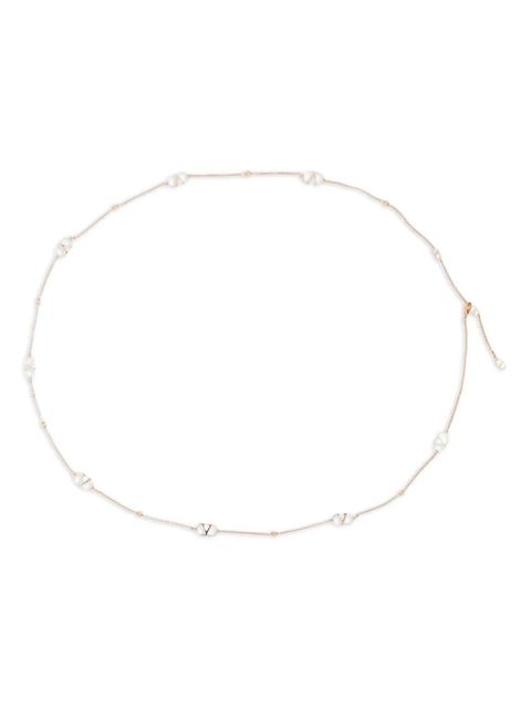 Valentino Garavani V-logo beaded necklace - Gold - zdjęcie produktu nr 1