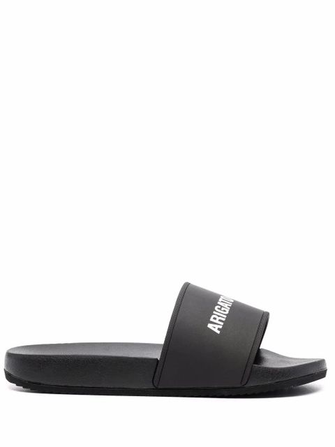 Axel Arigato logo-print slides - Black - zdjęcie produktu nr 1