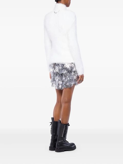 Rabanne key-detail long-sleeves top - White