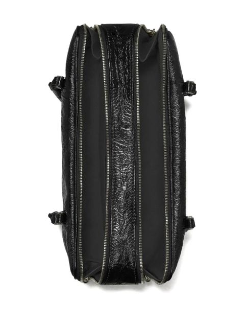 Tory Burch small Marshmallow crinkle-leather shoulder bag - Black