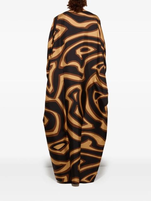 PUCCI wave-print kaftan dress - Black