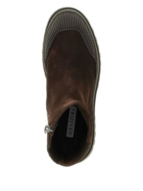Aquazzura Rugged textured-rubber ankle boots - Brown