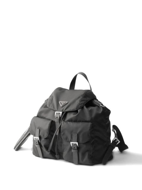 Prada flap-closure front-pockets backpack - Grey