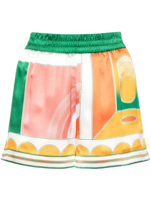 Casablanca Summer Court silk shorts - Orange - zdjęcie produktu nr 1