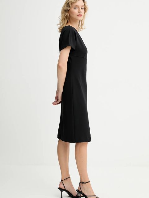 Calvin Klein sukienka kolor czarny midi prosta LV044D064G - zdjęcie produktu nr 2