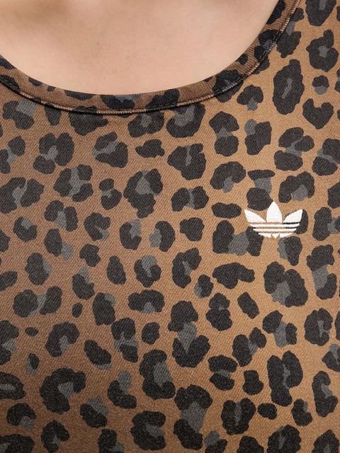 adidas Originals sukienka jeansowa kolor brązowy mini prosta KA2677