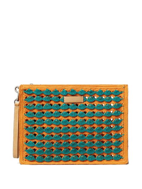 Tory Burch hand-crocheted pouch - Orange - zdjęcie produktu nr 1