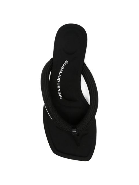 Alexander Wang Jenna logo-print thong-strap sandals - Black