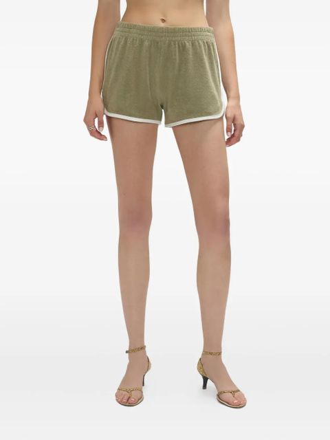 RE/DONE elastic-waistband terry shorts - Green - zdjęcie produktu nr 2