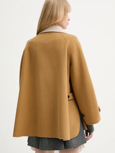 MAX&Co. płaszcz wełniany kolor brązowy 2526086071200