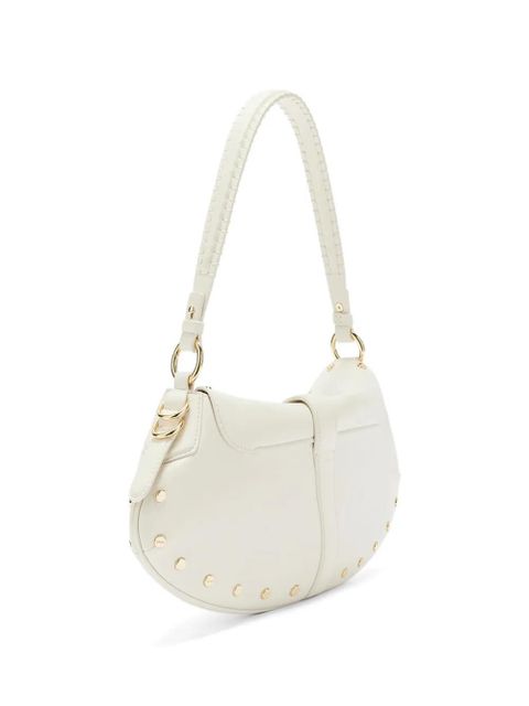 GANNI buckle embellished shoulder bag - White