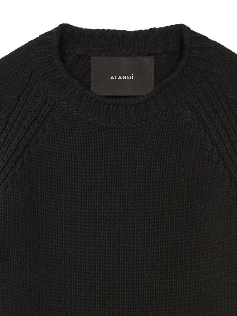 Alanui finest crew-neck sweater - Black