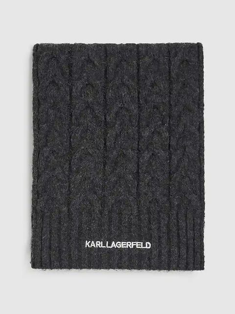 Karl Lagerfeld szalik z domieszką wełny K/ESSENTIAL