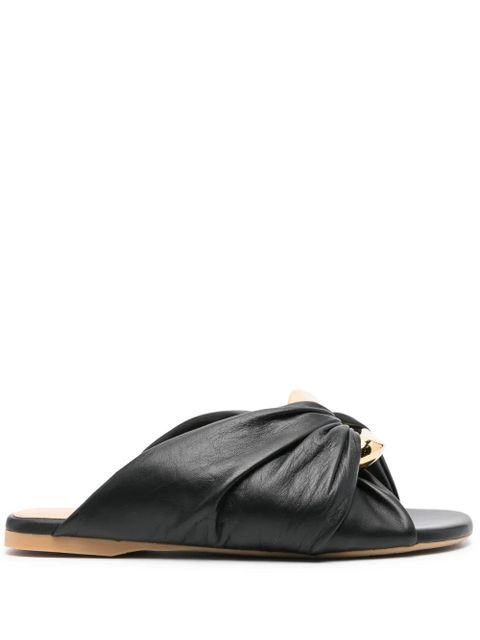 JW Anderson Corner leather flats - Black - zdjęcie produktu nr 1