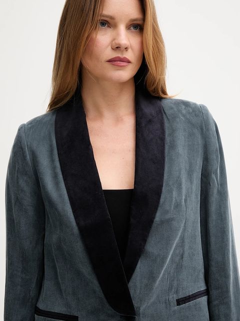 Hoss Intropia marynarka kolor granatowy jednorzędowa gładka 5472061