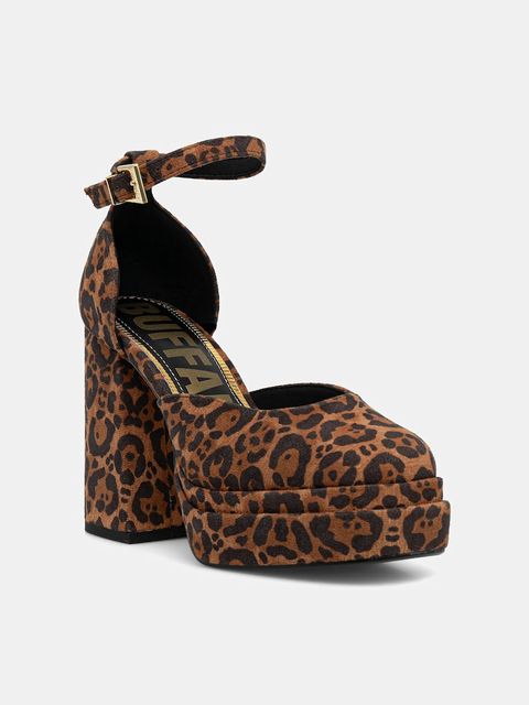 Buffalo szpilki May Dorsay kolor brązowy na słupku 1290209-LEO - zdjęcie produktu nr 1