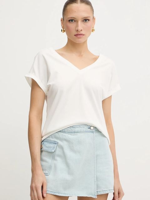 Morgan spódnicospodnie jeansowe damskie kolor niebieski gładkie high waist SHAZAZ