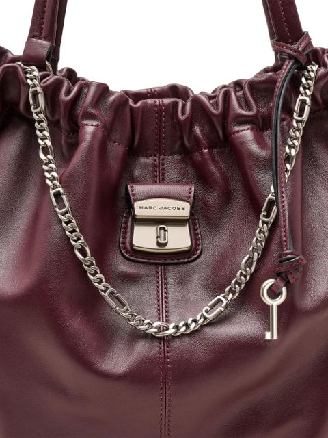 Marc Jacobs The Cristina chain-embellished drawstring tote bag - Red