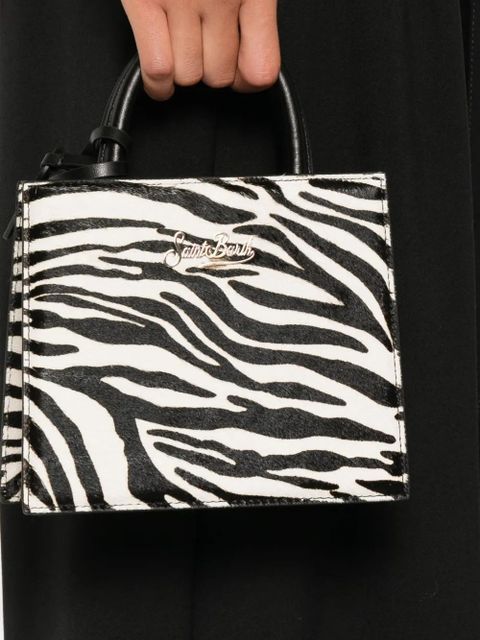 MC2 Saint Barth zebra-print mini bag - Black