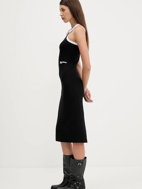 Karl Lagerfeld Jeans sukienka kolor czarny mini prosta A3W13008 - zdjęcie produktu nr 2