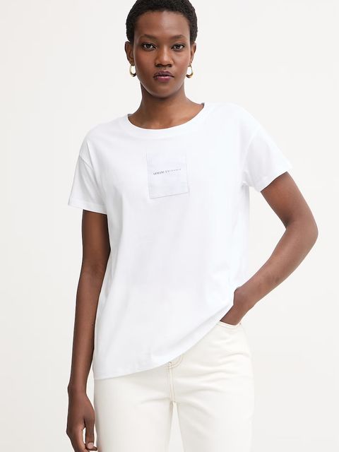 Armani Exchange T-shirt damski bawełniany - zdjęcie produktu nr 1