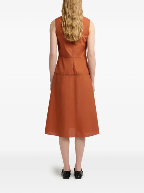 Marni tiered sleeveless dress - Orange