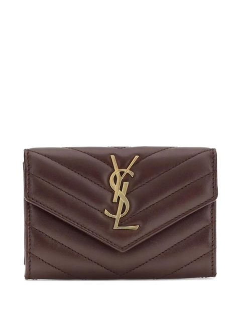 Saint Laurent Cassandre quilted logo wallet - Red - zdjęcie produktu nr 1