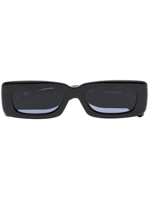 The Attico Mini Marfa rectangle-frame sunglasses - Black - zdjęcie produktu nr 1