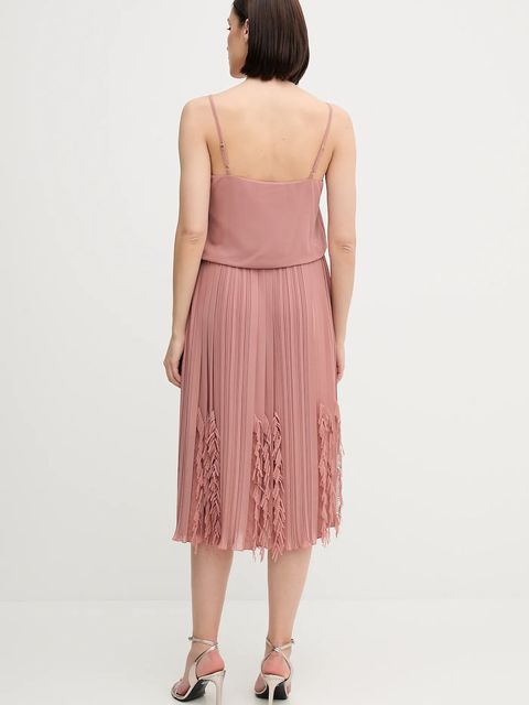 Sandro Ferrone sukienka kolor pomarańczowy midi rozkloszowana S18XBERYKER - zdjęcie produktu nr 2