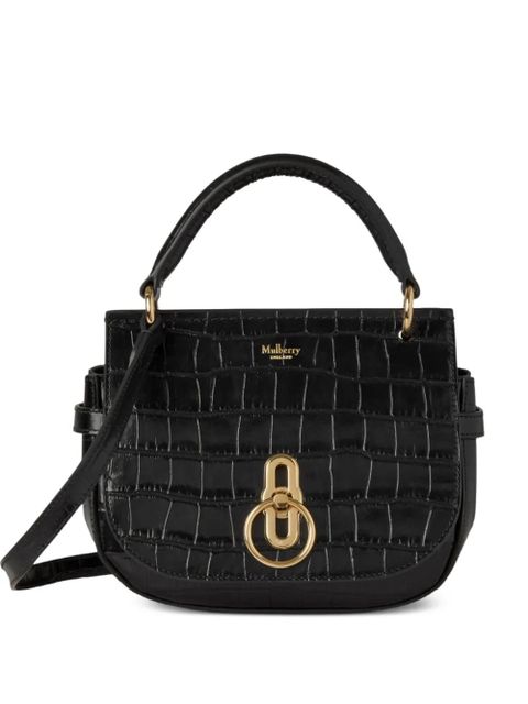 Mulberry small Amberley croc-effect cross body bag - Black - zdjęcie produktu nr 1