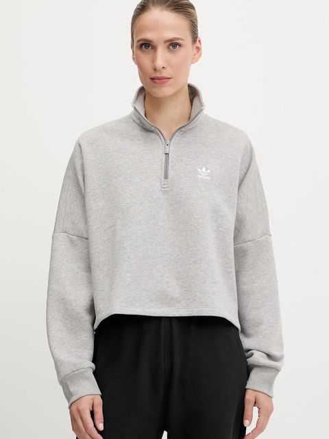 adidas Originals bluza Essential damska kolor szary melanżowa IY4979 - zdjęcie produktu nr 1