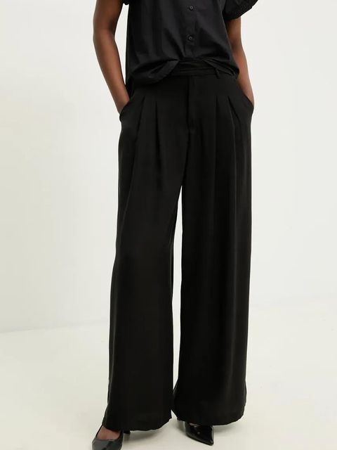 Answear.LAB spodnie damskie kolor czarny szerokie high waist - zdjęcie produktu nr 1