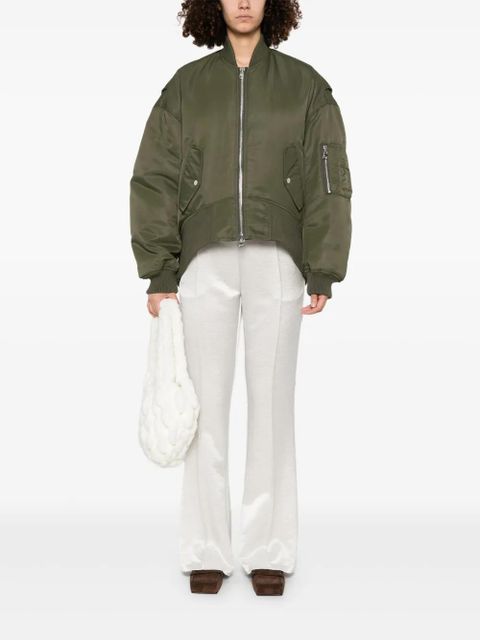 JW Anderson curved-hem bomber jacket - Green - zdjęcie produktu nr 2