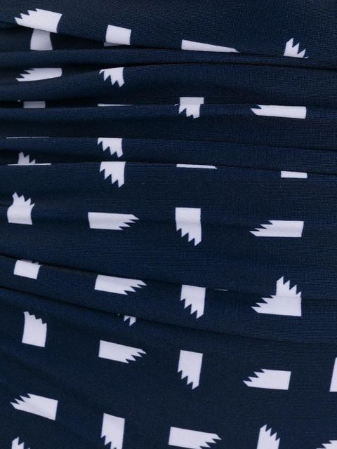 Self-Portrait high-waisted bikini bottoms - Blue