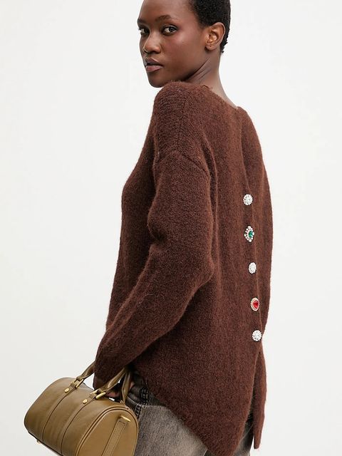 Answear.LAB sweter z wełną damski kolor brązowy - zdjęcie produktu nr 2