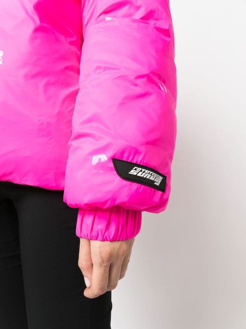 ROTATE BIRGER CHRISTENSEN Tina logo-patch zip-up jacket - Pink