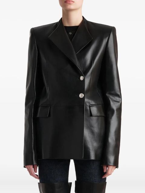 KHAITE button lambskin jacket - Black