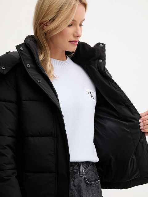 Calvin Klein Jeans kurtka kolor czarny przejściowa LV047D514G