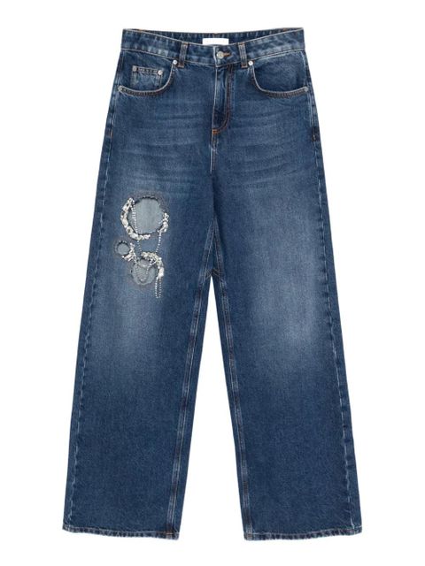 AREA crystal-embellished jeans - Blue - zdjęcie produktu nr 1